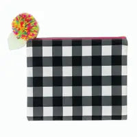 Black Gingham Pouch