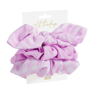 PATTERNED SCRUNCHIE SET LILAC