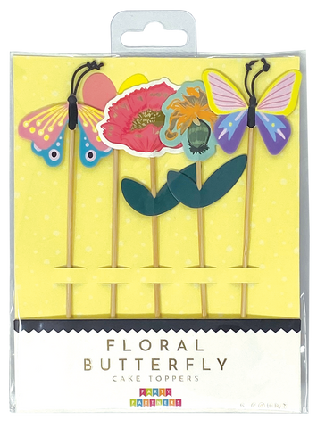 CAKE TOPPER | FLORAL BUTTERFLY