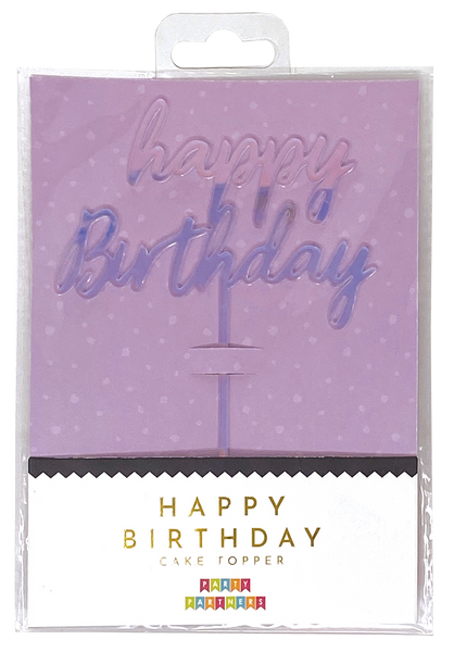 CAKE TOPPER | HAPPY BIRTHDAY (IRIDESCENT)