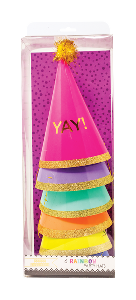 YAY! Party Hats | 6 Assorted Colors