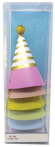 Pastel Party Hats | 6 Assorted Colors