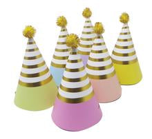 Pastel Party Hats | 6 Assorted Colors