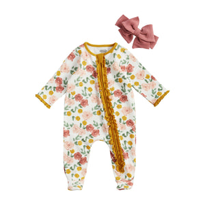 Fall Rose Baby Sleeper Set | O-3M