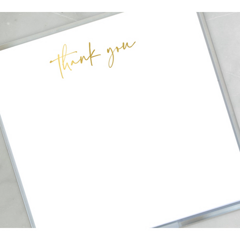 Gold Foil Thank You Notepad