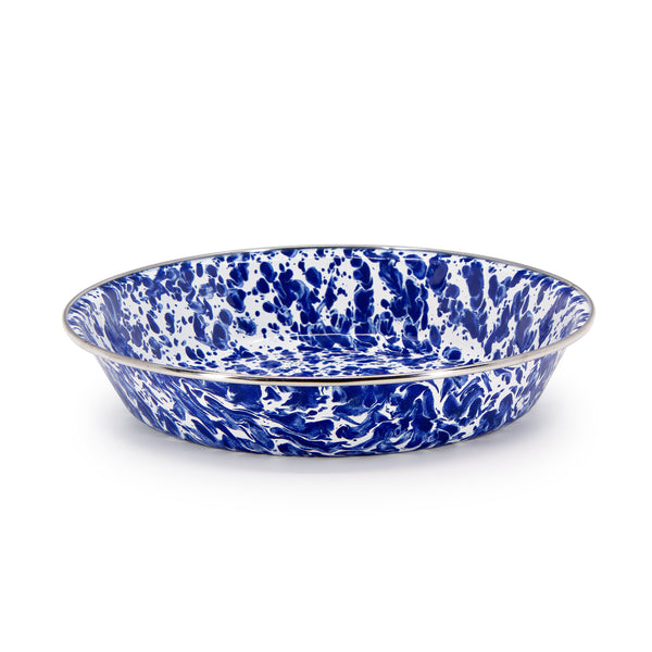 COBALT SWIRL PIE PLATE