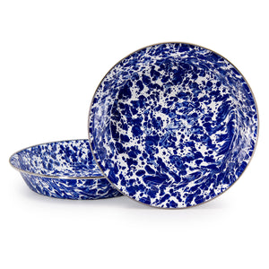 COBALT SWIRL PIE PLATE