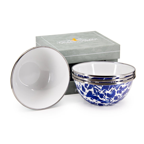 COBALT SWIRL PREP BOWL SET