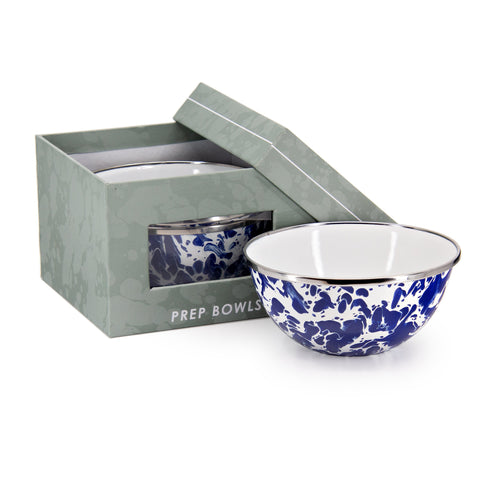 COBALT SWIRL PREP BOWL SET