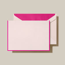 Raspberry Border Light Pink Note