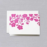 Letterpress Plum Blossoms Notes On Pearl White