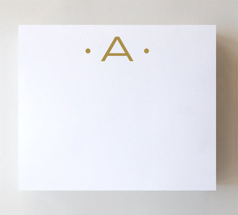 Luxe Gold Initial "A" Notepad