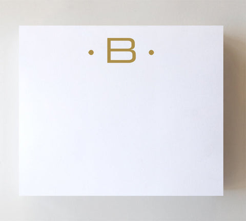 Luxe Gold Initial "B" Notepad