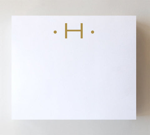Luxe Gold Initial "H" Notepad
