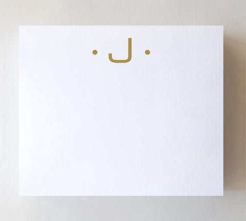 Luxe Gold Initial "J" Notepad