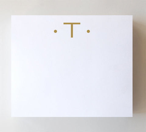 Luxe Gold Initial "T" Notepad