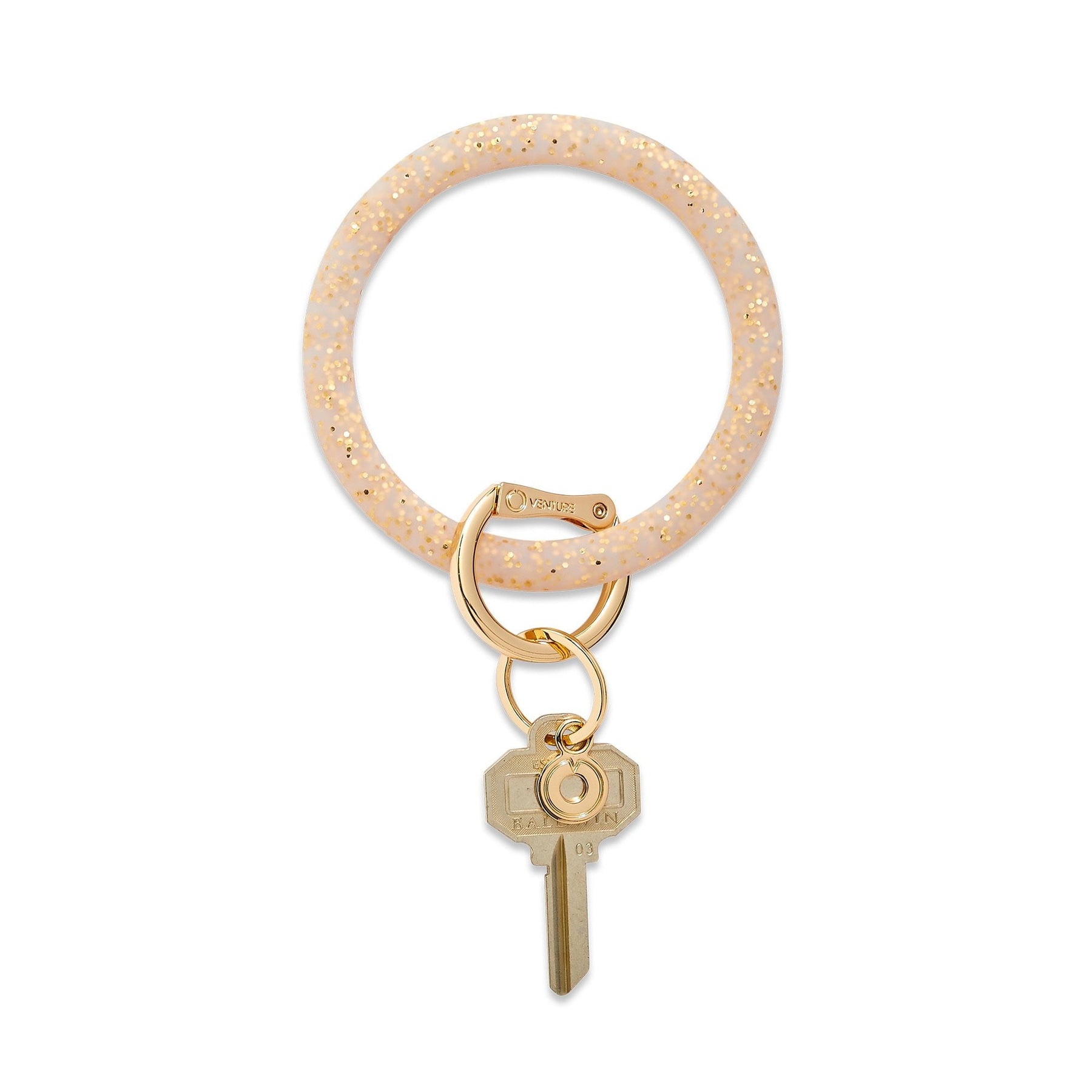 Confetti Collection - Silicone Big O® Key Ring - Gold Rush Confetti