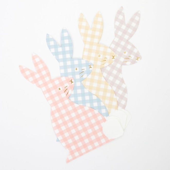 Gingham Bunny Napkins | 16 Count