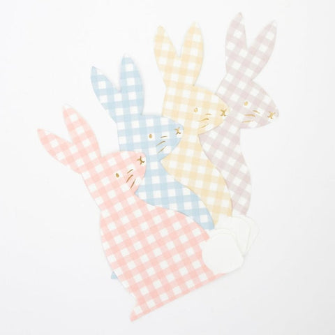 Gingham Bunny Napkins | 16 Count