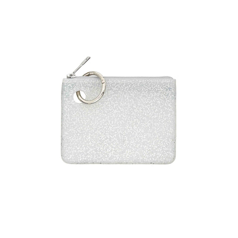 MINI SILICONE POUCH -SILVER CONFETTI