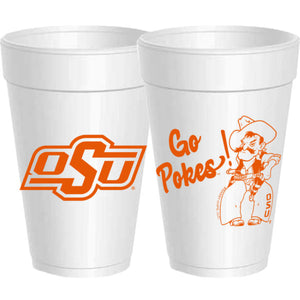 Foam Cups - OSU Go Pokes - 25 CT