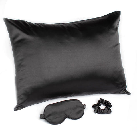 Goodnight Gorgeous Satin Sleep Set | Black