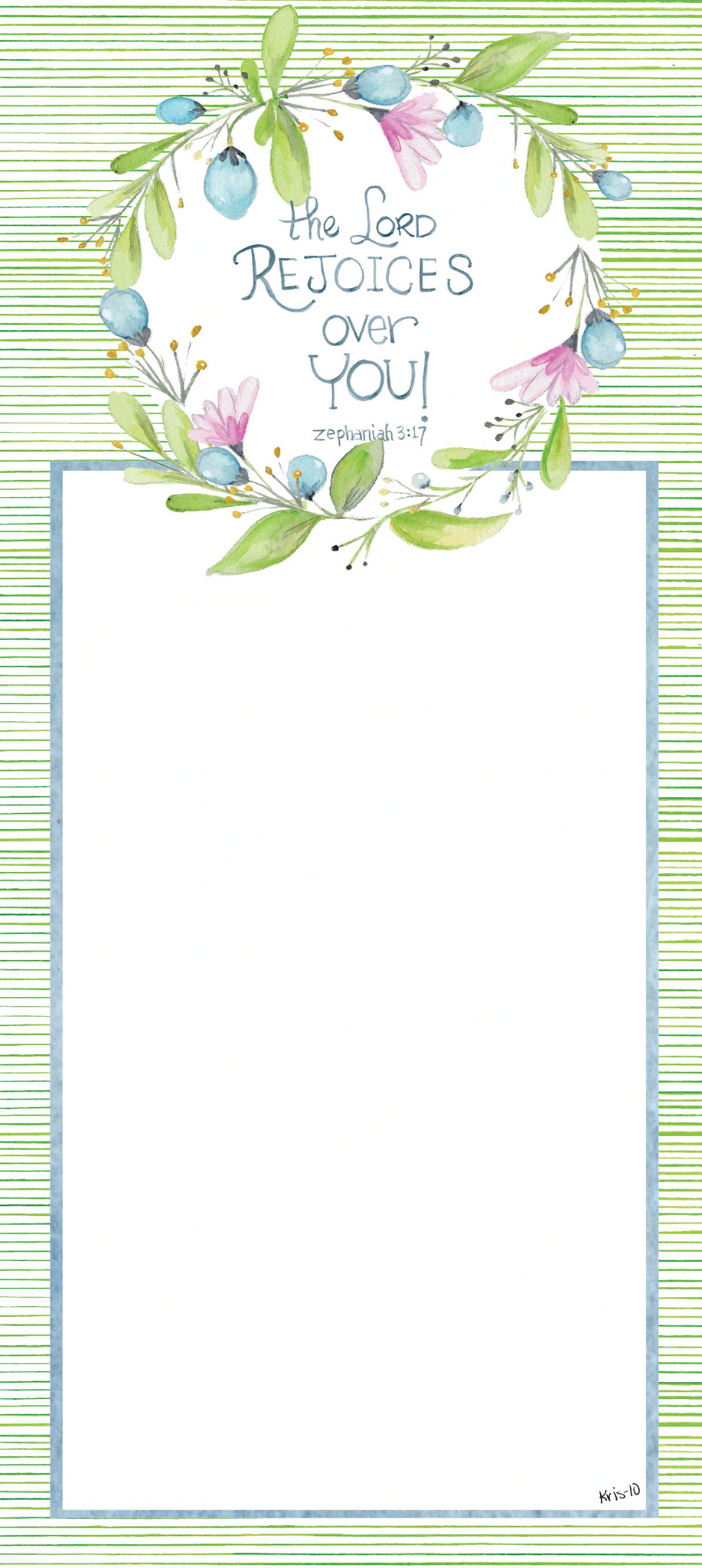 THE LORD REJOICES OVER YOU SKINNY NOTEPAD