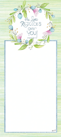 THE LORD REJOICES OVER YOU SKINNY NOTEPAD