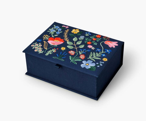 Strawberry Fields Medium Embroidered Keepsake Box