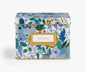 Recipe Box - Garden Party Blue