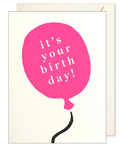 Birthday Balloon Enclosure Card | Pink