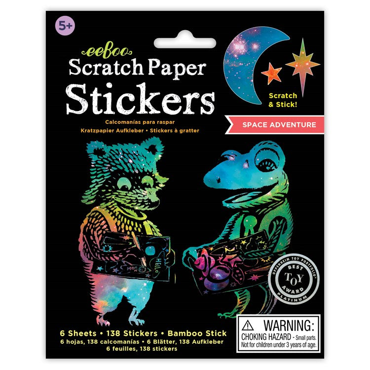 Space Adventure Scratch Paper Sticker