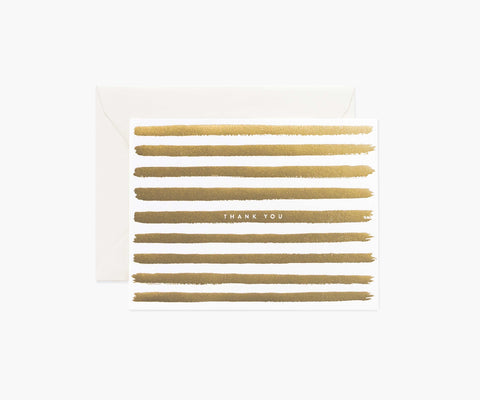 Boxed Set - Gold Stripe Thank You Cards