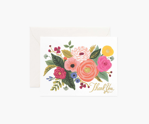 Boxed Set Of Juliet Rose Thank You Cards