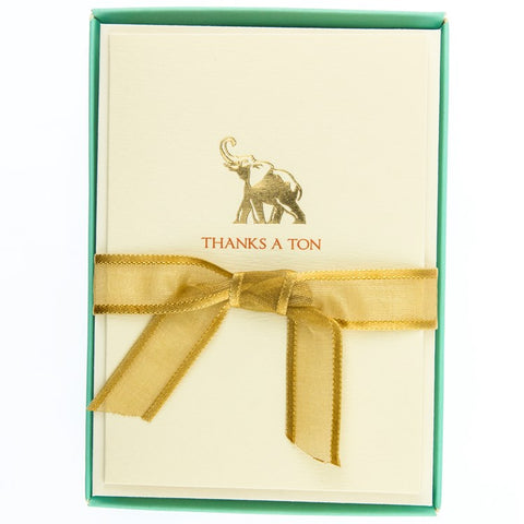 Elephant Ton La Petite Pressed Boxed Cards | 10 CT