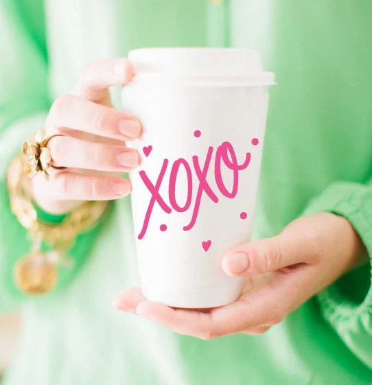 XOXO TOGO COFFEE CUPS | PINK