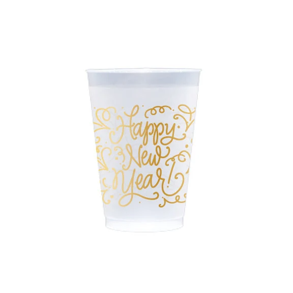 FROSTED CUPS | HAPPY NEW YEAR (GOLD)