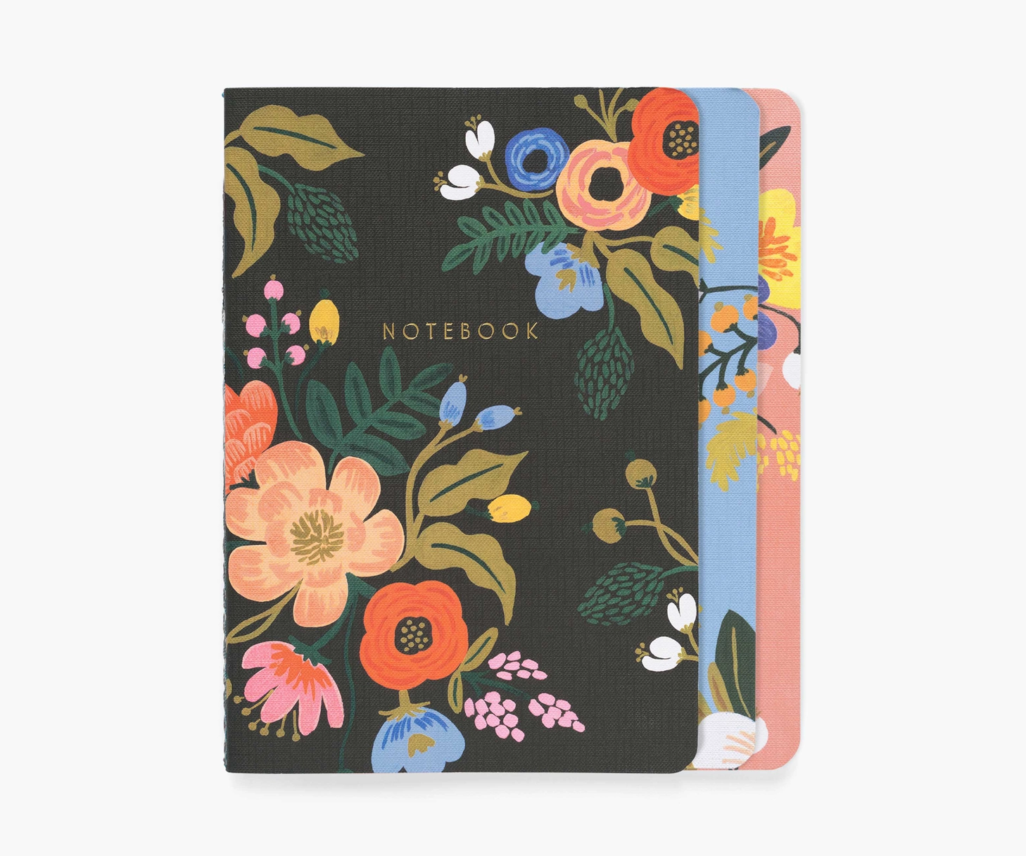 Assorted Set of 3 Lively Floral Notebooks