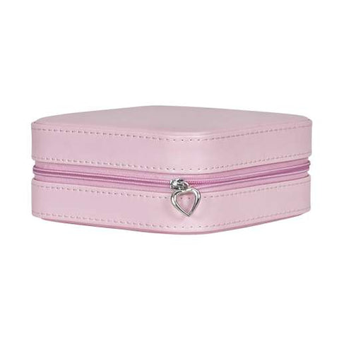 Josette Travel Jewelry Case in Blush Pink Vegan Leather