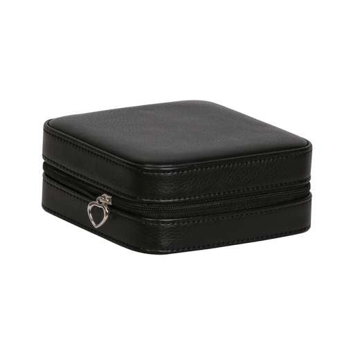 Dana Vegan Leather Jewelry Box in Black