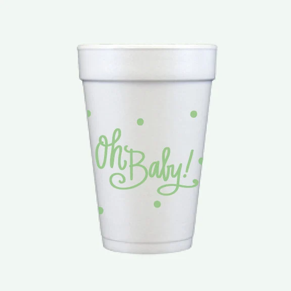 OH BABY! FOAM CUPS | GREEN