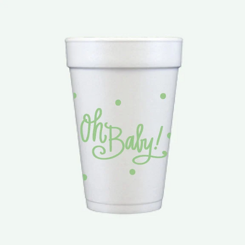 OH BABY! FOAM CUPS | GREEN