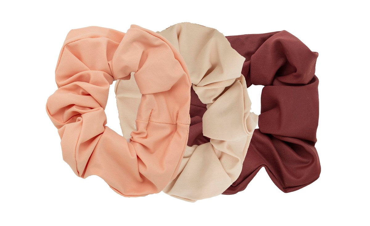 Scrunchie 3 Pack- Very Nude (1 Dove, 1 Apricot, 1 Cedarwood)