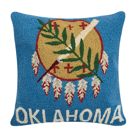 Oklahoma Flag Hook Pillow