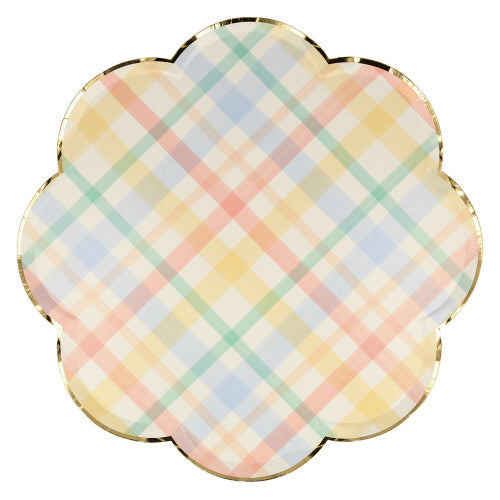 Spring Plaid Dinner Plates