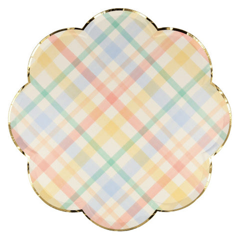 Spring Plaid Dinner Plates