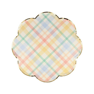 Small Spring Plaid Plates