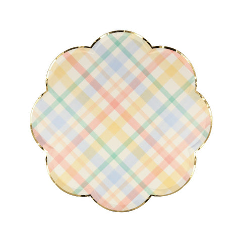 Small Spring Plaid Plates