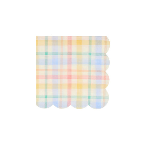 Small Spring Plaid Napkins