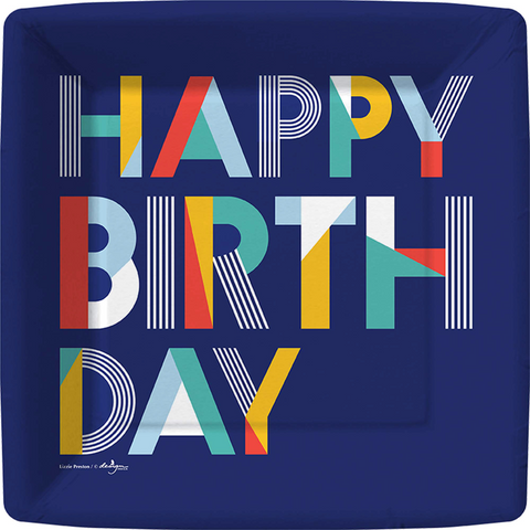 Square Dinner Plate - Bold Birthday